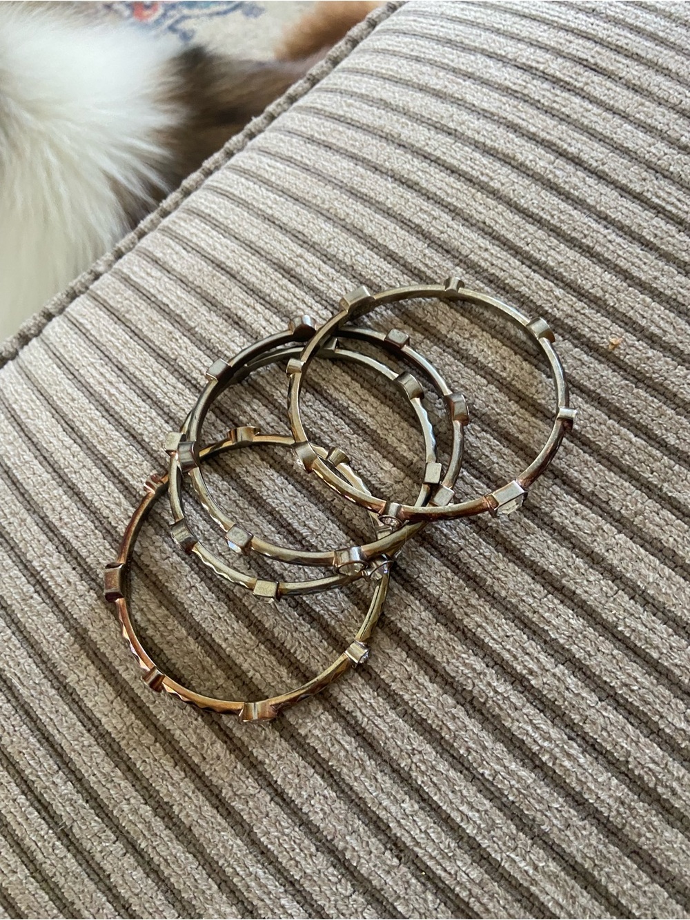 Gold Tone Geometric Bangle Bracelet Set - Women Jewelry
